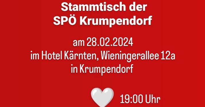 SPÖ Stammtisch der Ortsorganisation Krumpendorf