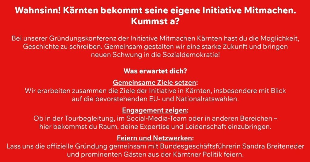 Initiative MITMACHEN K&auml;rnten &ndash; sei dabei!